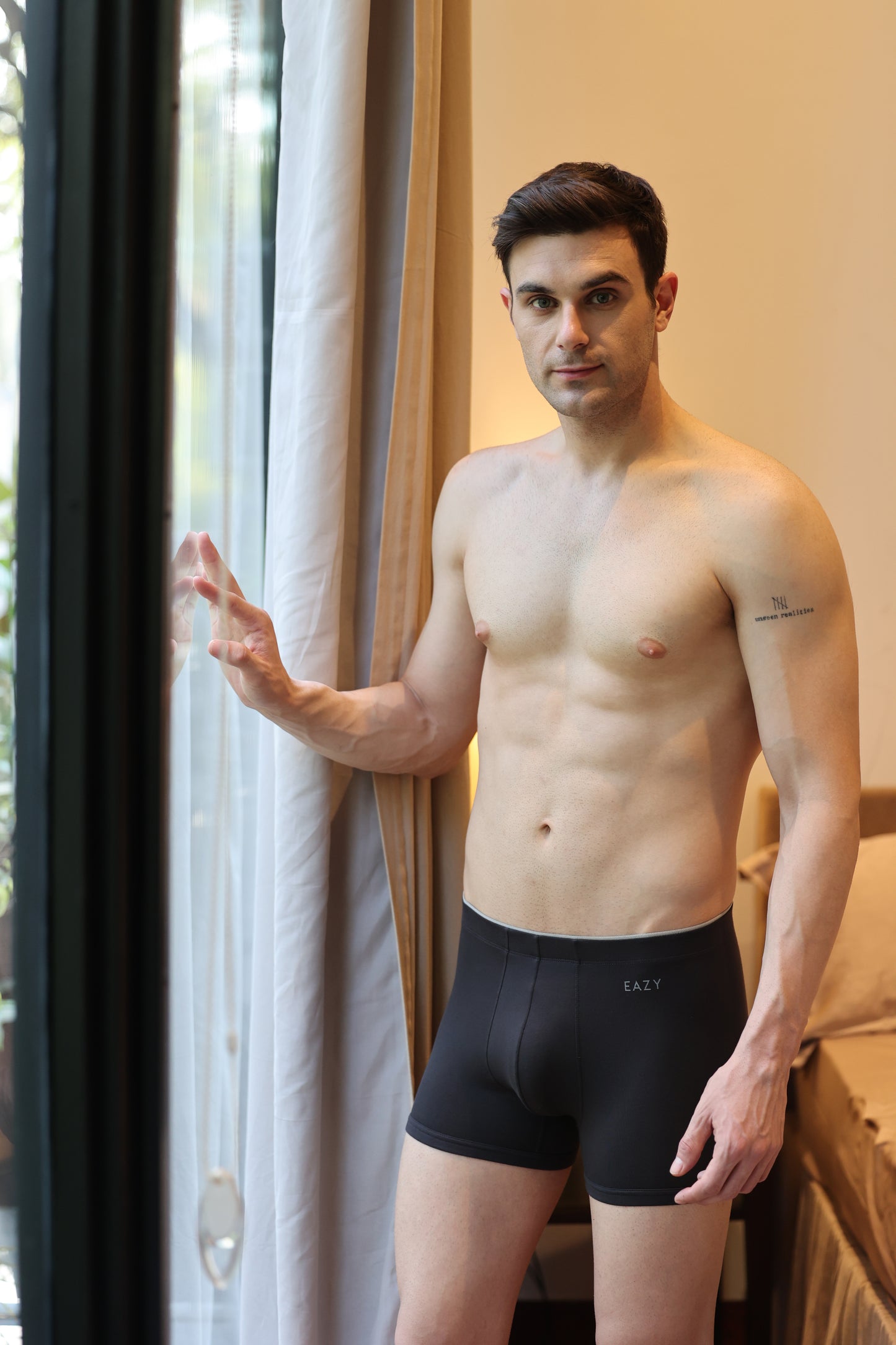 Men’s Fine Line Luxury Fit Trunk – Ultra-Soft Lenzing Micro Modal Fabric – Charcoal Grey