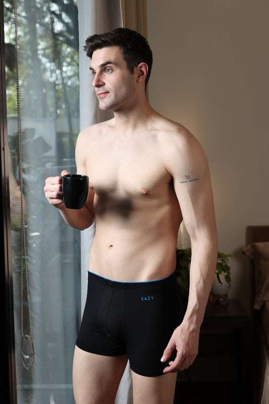 Men’s Fine Line Luxury Fit Trunk – Ultra-Soft Lenzing Micro Modal Fabric – Midnight Black