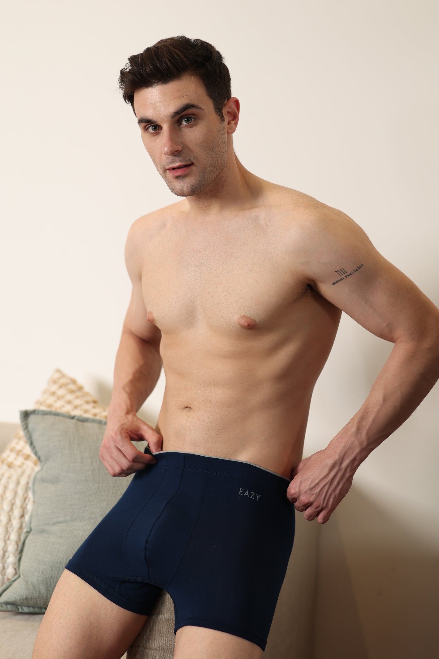 Men’s Fine Line Luxury Fit Trunk – Ultra-Soft Lenzing Micro Modal Fabric – Navy