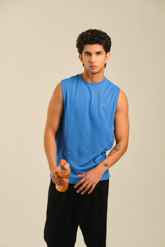 Men's Round Neck Quick Dry Vest - Regular Fit Micro Polyester - Imperial Navy