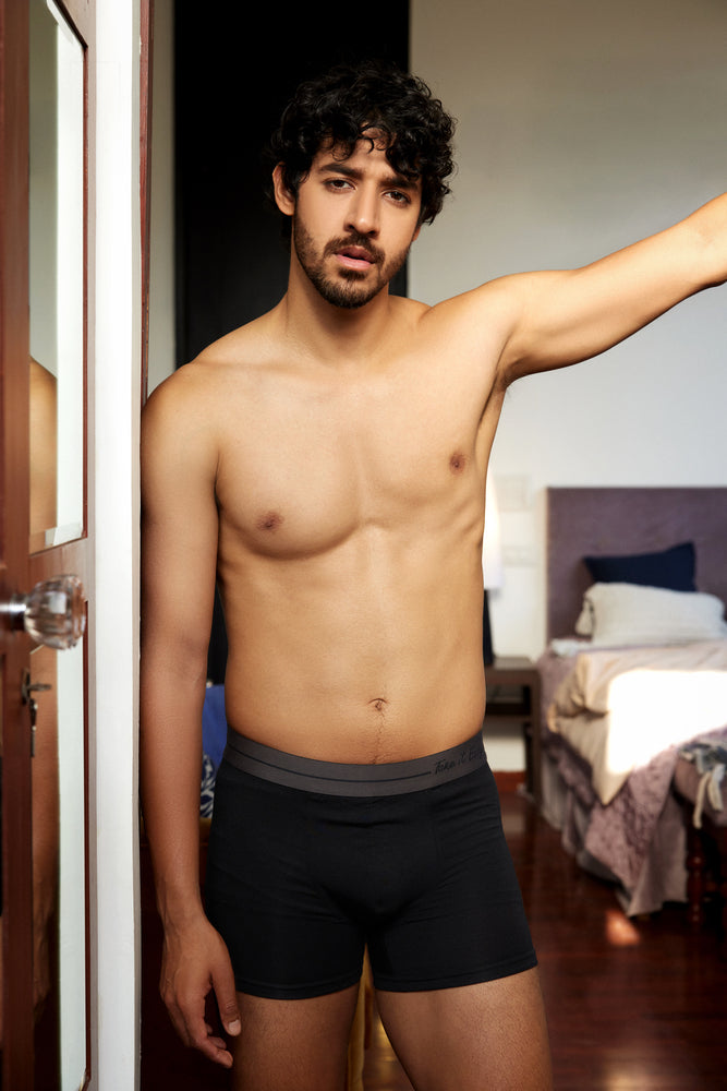 Men’s Luxury Fit Trunk – Ultra-Soft Lenzing Micro Modal Fabric – Midnight Black