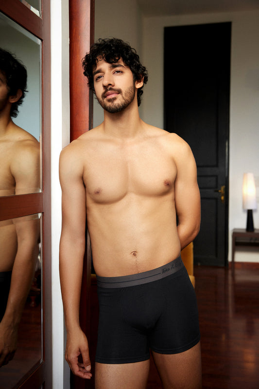 Men’s Luxury Fit Trunk – Ultra-Soft Lenzing Micro Modal Fabric – Midnight Black