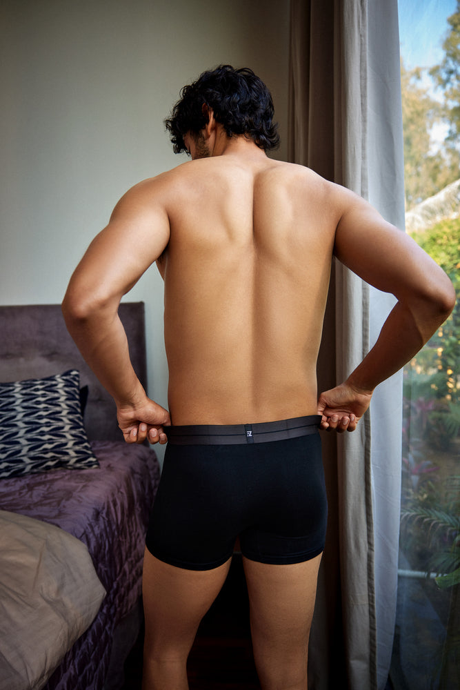 Men’s Luxury Fit Trunk – Ultra-Soft Lenzing Micro Modal Fabric – Midnight Black