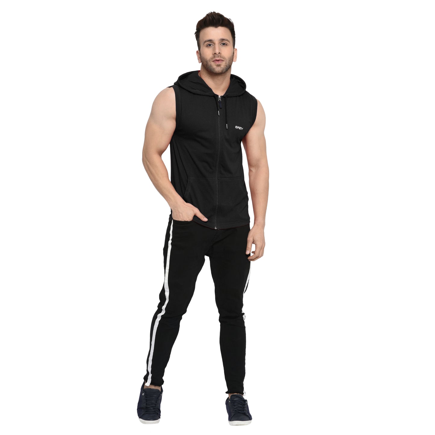 Men's Casanova Hoodie - Regular Fit Rich Cotton - Shadow Black